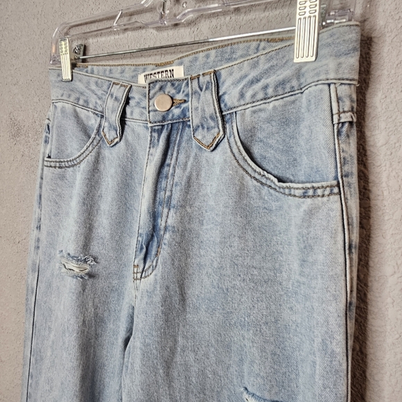 Western Gringa Bareback Jeans 28 / 36 Blue Bootcut Cowgirl Country Horseshoe - Picture 6 of 12